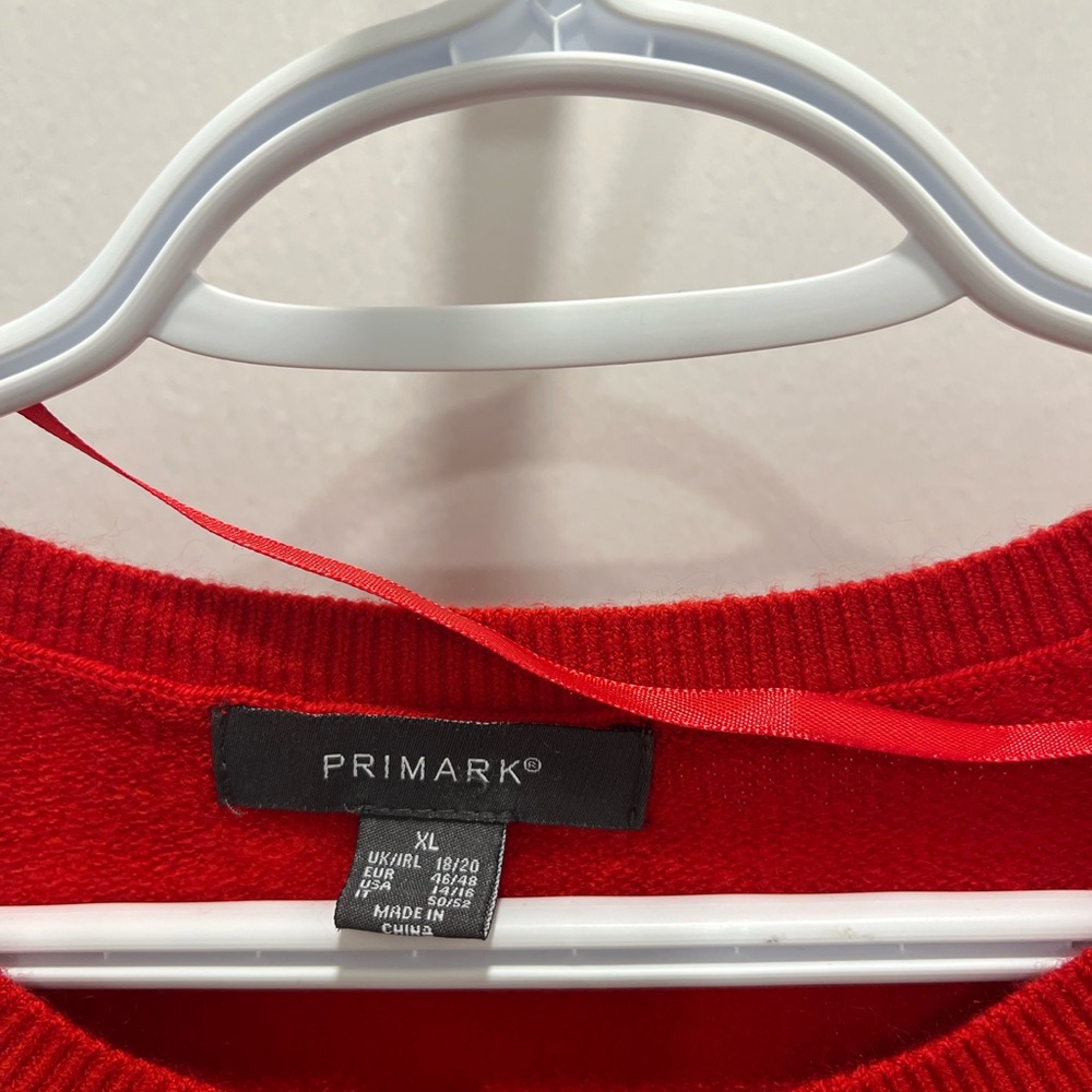 Primark Women’s Vibrant Red Crewneck Sweater - Picture 3 of 7